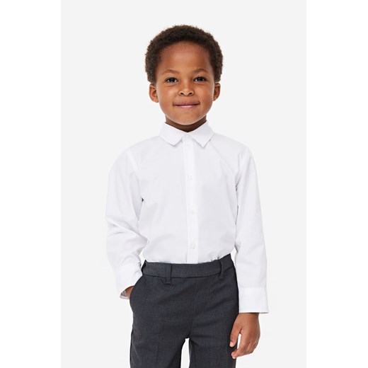 H & M - Szkolna koszula easy-iron - Biały ze sklepu H&M w kategorii Koszule chłopięce - zdjęcie 169597459