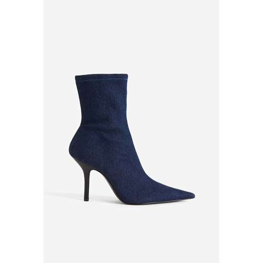 H & M - Botki na obcasie - Niebieski H & M 39 H&M