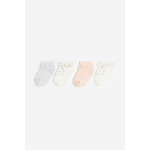 H & M - Krótkie skarpety 4-pak - Fioletowy ze sklepu H&M w kategorii Skarpetki dziecięce - zdjęcie 169597595