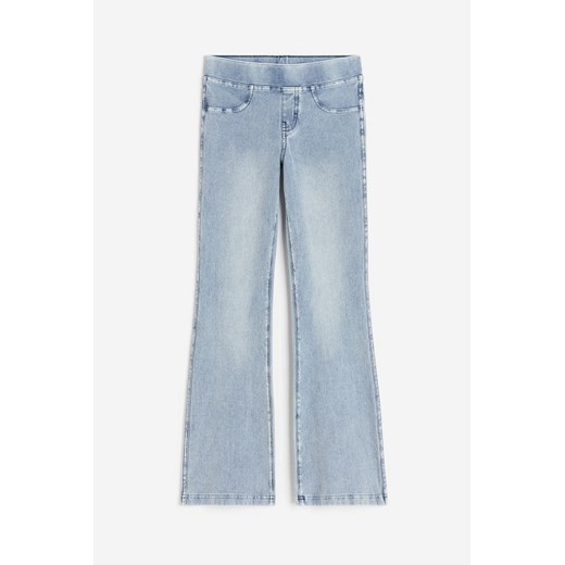 H & M - Rozszerzane spodnie dżersejowe - Niebieski H & M 140 (9-10Y) H&M