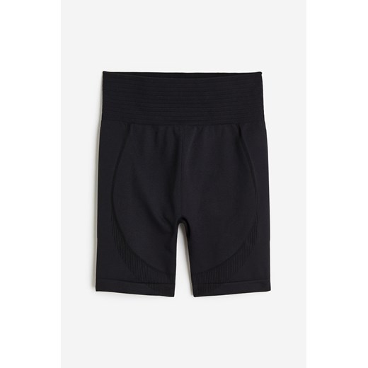 H & M - Krótkie legginsy Seamless Shaping DryMove - Czarny ze sklepu H&M w kategorii Szorty - zdjęcie 169597895
