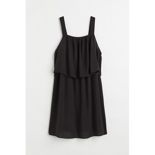 H & M - MAMA Wiskozowa sukienka dla karmiącej - Czarny H & M L H&M
