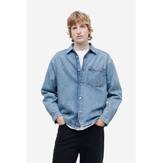 H & M - Dżinsowa koszula wierzchnia Regular Fit - Niebieski H & M L H&M