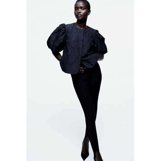 H & M - Bluzka z baloniastym rękawem - Czarny ze sklepu H&M w kategorii Bluzki damskie - zdjęcie 169598117