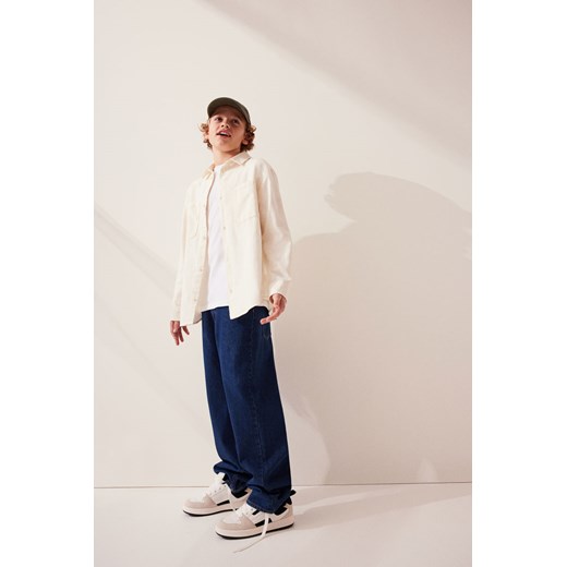H & M - Loose Fit Jeans - Niebieski ze sklepu H&M w kategorii Jeansy damskie - zdjęcie 169598179