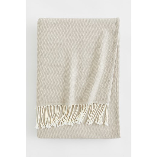 H & M - Koc z żakardowej tkaniny - Brązowy ze sklepu H&M w kategorii Koce i pledy - zdjęcie 169598236