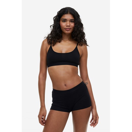 H & M - Bawełniane figi shortie 3-pak - Czarny H & M XXS H&M