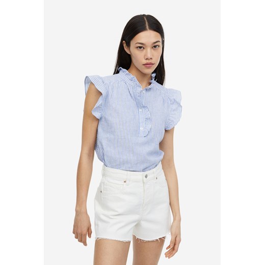 Bluzka damska H & M z krótkimi rękawami z tkaniny 