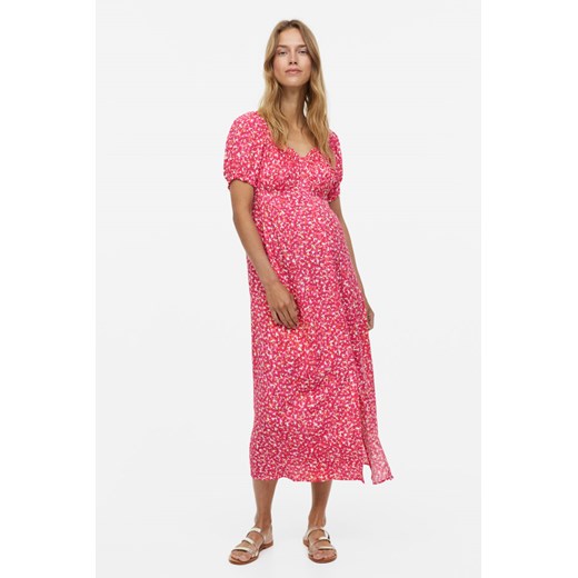H & M - MAMA Sukienka z odkrytymi ramionami - Różowy H & M M H&M