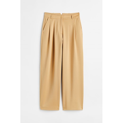 H & M - Eleganckie spodnie z dżerseju - Beżowy ze sklepu H&M w kategorii Spodnie damskie - zdjęcie 169598356