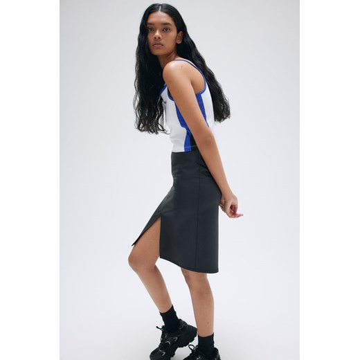 H & M - Powlekana spódnica - Czarny ze sklepu H&M w kategorii Spódnice - zdjęcie 169598438