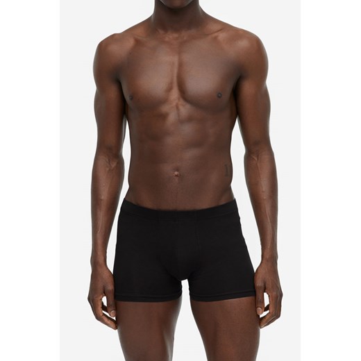 H & M - Krótkie bokserki bawełniane 10-pak - Czarny ze sklepu H&M w kategorii Majtki męskie - zdjęcie 169598565