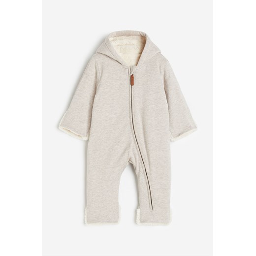 H & M - Kombinezon z kapturem - Brązowy ze sklepu H&M w kategorii Odzież dla niemowląt - zdjęcie 169598596