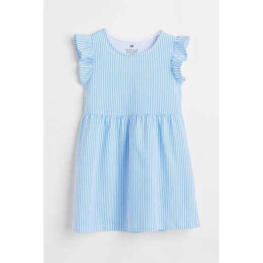 H & M - Sukienka z bawełnianego dżerseju - Niebieski ze sklepu H&M w kategorii Sukienki dziewczęce - zdjęcie 169598698