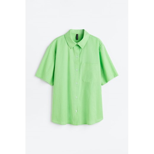 H & M - Koszula z krótkim rękawem - Zielony ze sklepu H&M w kategorii Koszule damskie - zdjęcie 169598895