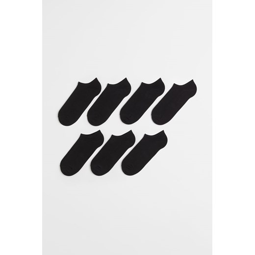 H & M - Krótkie skarpetki 7-pak - Czarny ze sklepu H&M w kategorii Skarpetki męskie - zdjęcie 169598908
