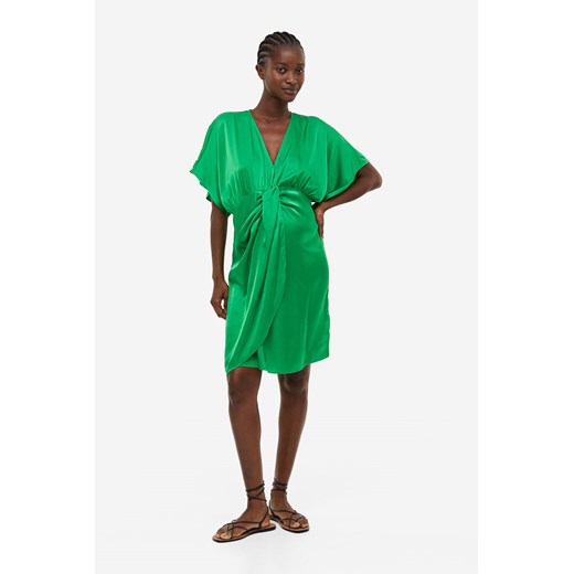 H & M - MAMA Drapowana sukienka - Zielony ze sklepu H&M w kategorii Sukienki ciążowe - zdjęcie 169598977