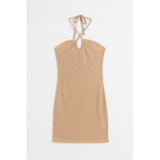 H & M - Sukienka z mocowaniem na karku - Beżowy ze sklepu H&M w kategorii Sukienki - zdjęcie 169599027