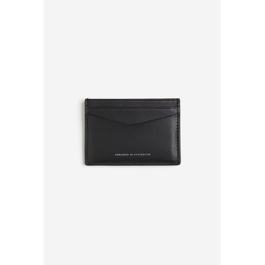 H & M - Skórzane etui na karty kredytowe - Czarny ze sklepu H&M w kategorii Portfele damskie - zdjęcie 169599279