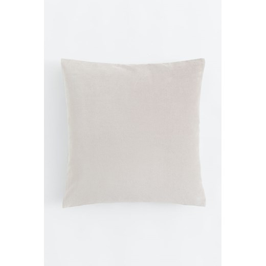 H & M - Aksamitna poszewka na poduszkę - Brązowy ze sklepu H&M w kategorii Poszewki na poduszki - zdjęcie 169599539
