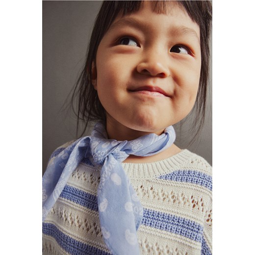 H & M - Wzorzysta chustka bawełniana - Niebieski ze sklepu H&M w kategorii Szaliki dziecięce - zdjęcie 169599715