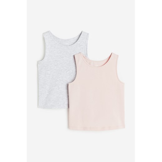 H & M - Bawełniana koszulka 2-pak - Różowy H & M 122;128 (6-8Y) H&M