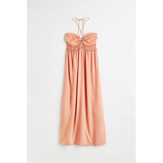 H & M - Sukienka z wiązanym detalem - Pomarańczowy ze sklepu H&M w kategorii Sukienki - zdjęcie 169599889