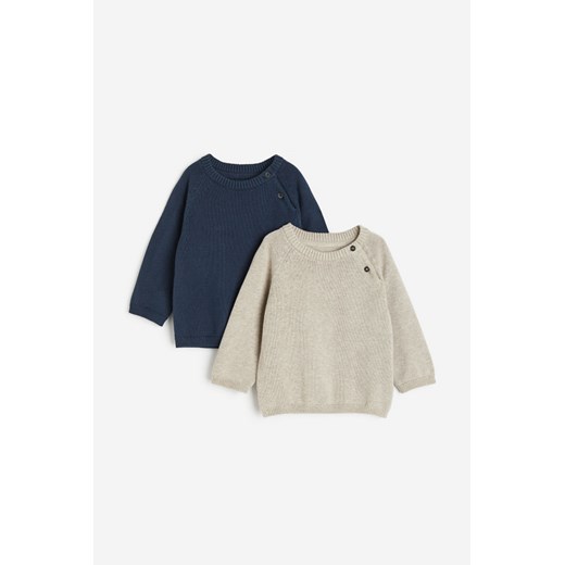 H & M - Cienki sweter 2-pak - Niebieski H & M 98 (2-3Y) H&M