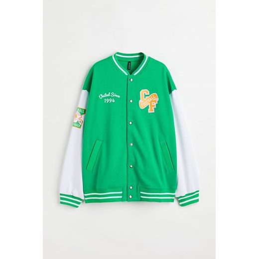 H & M - Oversized baseball jacket - Zielony H & M M H&M