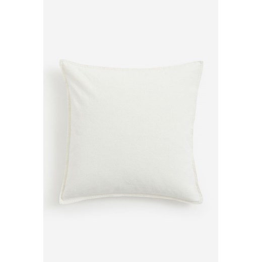 H & M - Poszewka na poduszkę z domieszką lnu - Biały ze sklepu H&M w kategorii Poszewki na poduszki - zdjęcie 169600046