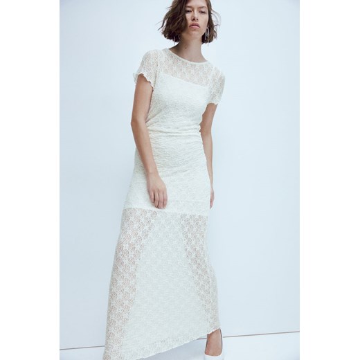 H & M - Koronkowa sukienka bodycon - Biały H & M M H&M