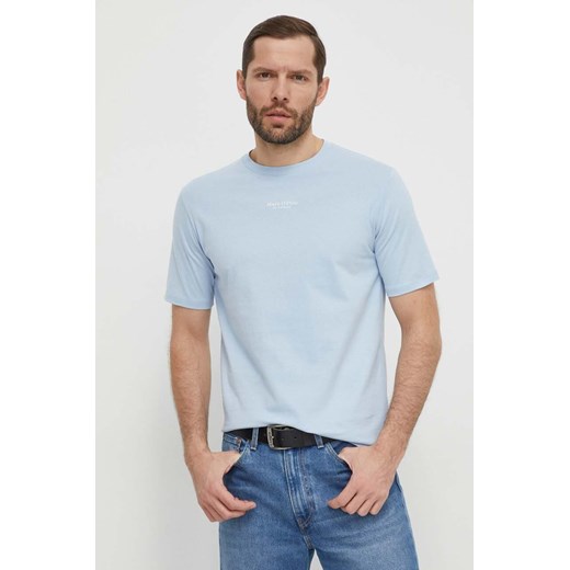 Marc O&apos;Polo t-shirt bawełniany męski kolor niebieski z nadrukiem ze sklepu ANSWEAR.com w kategorii T-shirty męskie - zdjęcie 169601857