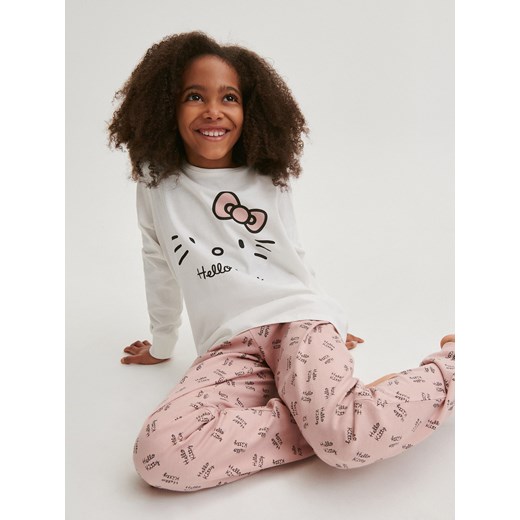 Reserved - Dwuczęściowa piżama Hello Kitty - pastelowy róż ze sklepu Reserved w kategorii Piżamy dziecięce - zdjęcie 169602248