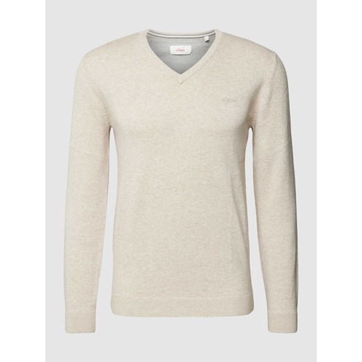 Sweter z dzianiny z efektem melanżu ze sklepu Peek&Cloppenburg  w kategorii Swetry męskie - zdjęcie 169608575