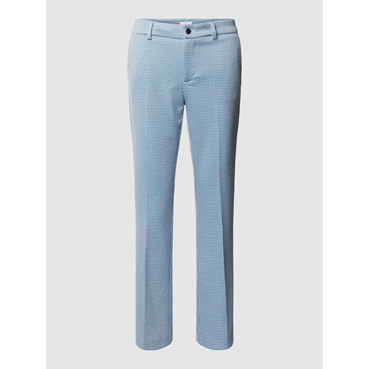 Spodnie materiałowe o kroju regular fit z fakturowanym wzorem ze sklepu Peek&Cloppenburg  w kategorii Spodnie damskie - zdjęcie 169608589
