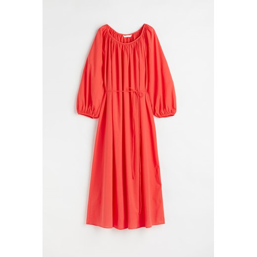 H & M - Sukienka z reglanowym rękawem - Czerwony H & M L H&M