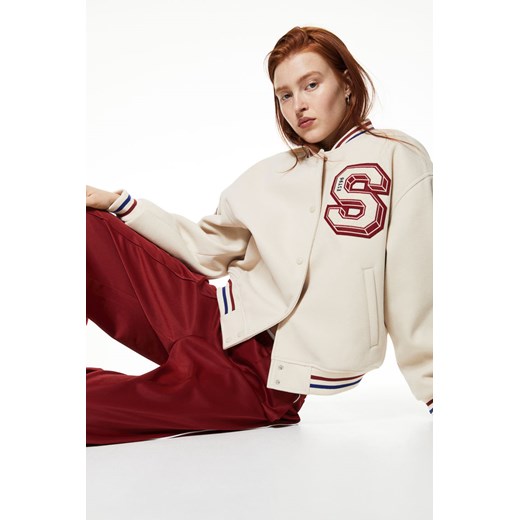 H & M - Kurtka bomberka z motywem - Beżowy H & M S H&M
