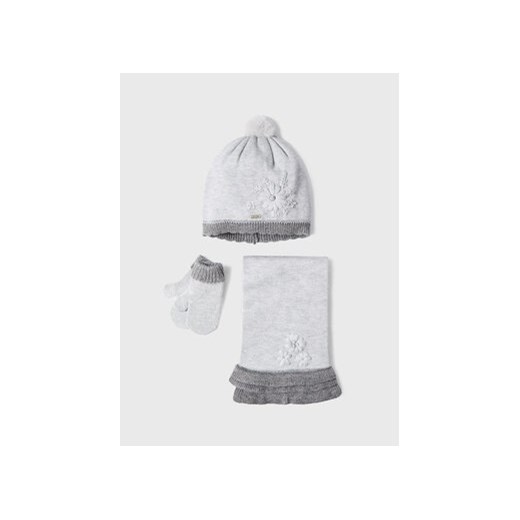 Mayoral Zestaw czapka, szalik i rękawiczki 10280 Szary ze sklepu MODIVO w kategorii Czapki dziecięce - zdjęcie 169618416