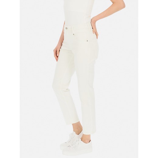 Białe letnie jeansy damskie z rozporkami Red Button Sissy ze sklepu Eye For Fashion w kategorii Jeansy damskie - zdjęcie 169618669