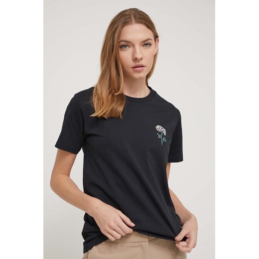 Converse t-shirt bawełniany damski kolor czarny Converse XL ANSWEAR.com