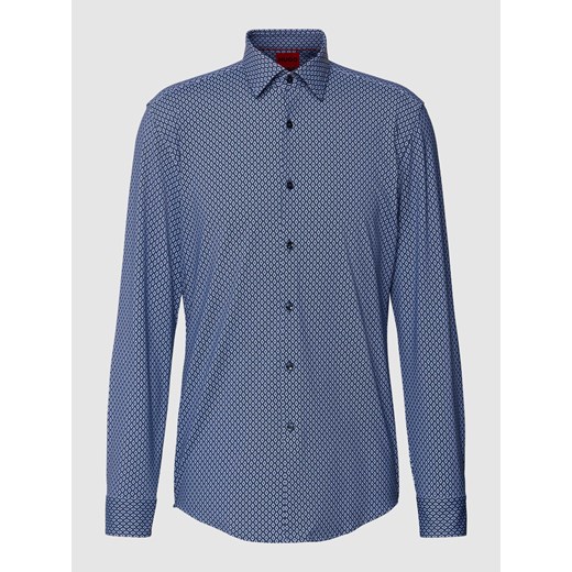 Koszula biznesowa o kroju slim fit ze wzorem na całej powierzchni model ‘Kenno’ ze sklepu Peek&Cloppenburg  w kategorii Koszule męskie - zdjęcie 169620236