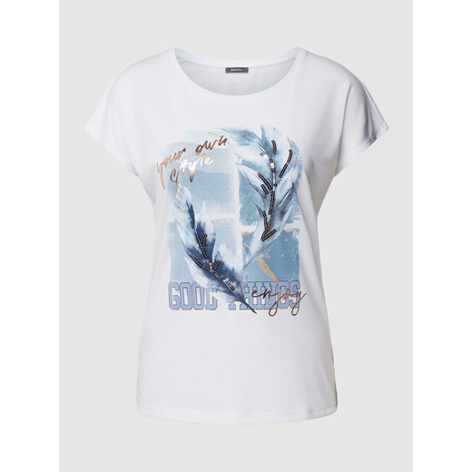 T-shirt z cekinowym obszyciem ze sklepu Peek&Cloppenburg  w kategorii Bluzki damskie - zdjęcie 169620577