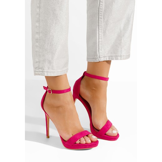 Fuksjowe sandały na szpilce Marilia V2 ze sklepu Zapatos w kategorii Sandały damskie - zdjęcie 169621935