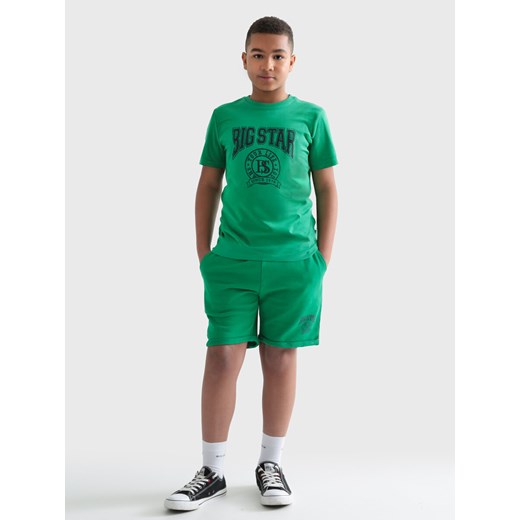 Koszulka chłopięca z nadrukiem zielona Holger 301/ Szortex 301 ze sklepu Big Star w kategorii T-shirty chłopięce - zdjęcie 169627085