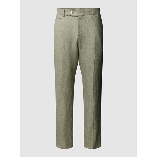 Spodnie o kroju regular fit z efektem melanżu model ‘Genius’ ze sklepu Peek&Cloppenburg  w kategorii Spodnie męskie - zdjęcie 169631705