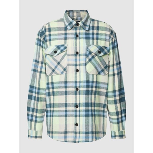 Koszula flanelowa o kroju regular fit ze wzorem w kratę ze sklepu Peek&Cloppenburg  w kategorii Koszule męskie - zdjęcie 169631797