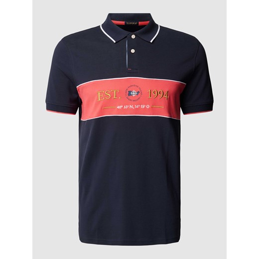 Koszulka polo o kroju slim fit z wyhaftowanym motywem ze sklepu Peek&Cloppenburg  w kategorii T-shirty męskie - zdjęcie 169631906