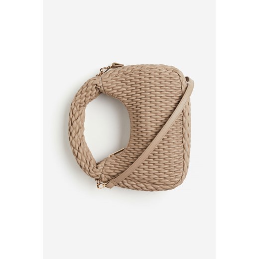 H & M - Pikowana torebka crossbody - Beżowy ze sklepu H&M w kategorii Torby letnie - zdjęcie 169632216