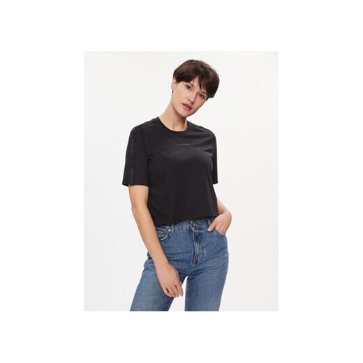 Calvin Klein Performance T-Shirt 00GWS4K234 Czarny Regular Fit ze sklepu MODIVO w kategorii Bluzki damskie - zdjęcie 169635006