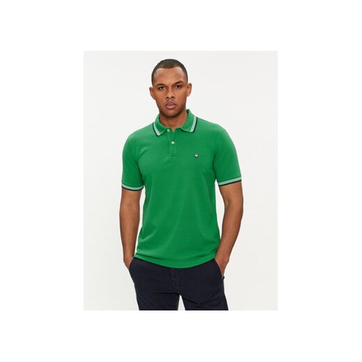 United Colors Of Benetton Polo 3WG9J3181 Zielony Regular Fit ze sklepu MODIVO w kategorii T-shirty męskie - zdjęcie 169635177
